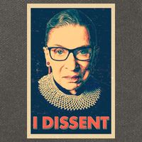 Retro Poster Ruth Bader Ginsburg I Dissent RBG Cotton Canvas Backpack