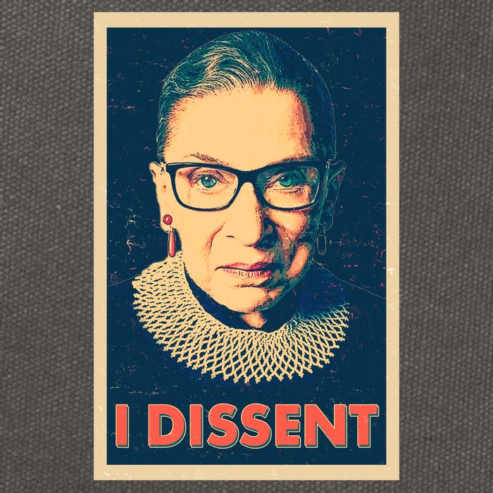 Retro Poster Ruth Bader Ginsburg I Dissent RBG Cotton Canvas Backpack