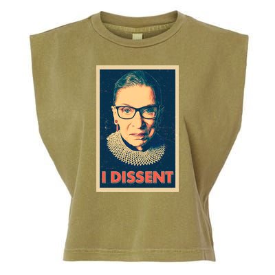 Retro Poster Ruth Bader Ginsburg I Dissent RBG Garment-Dyed Women's Muscle Tee