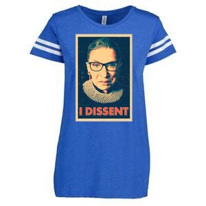 Retro Poster Ruth Bader Ginsburg I Dissent RBG Enza Ladies Jersey Football T-Shirt