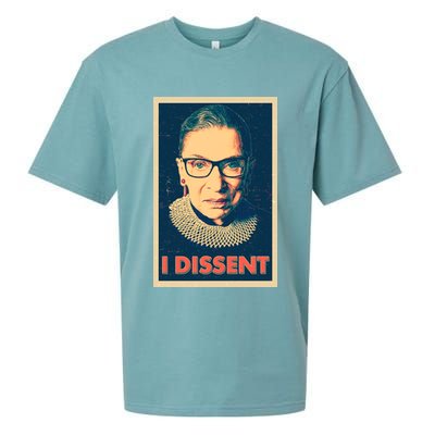 Retro Poster Ruth Bader Ginsburg I Dissent RBG Sueded Cloud Jersey T-Shirt