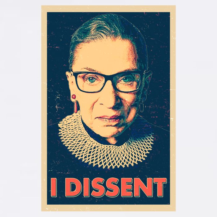 Retro Poster Ruth Bader Ginsburg I Dissent RBG Garment-Dyed Sweatshirt