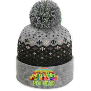 Retro Pot Head Plant Lover The Baniff Cuffed Pom Beanie