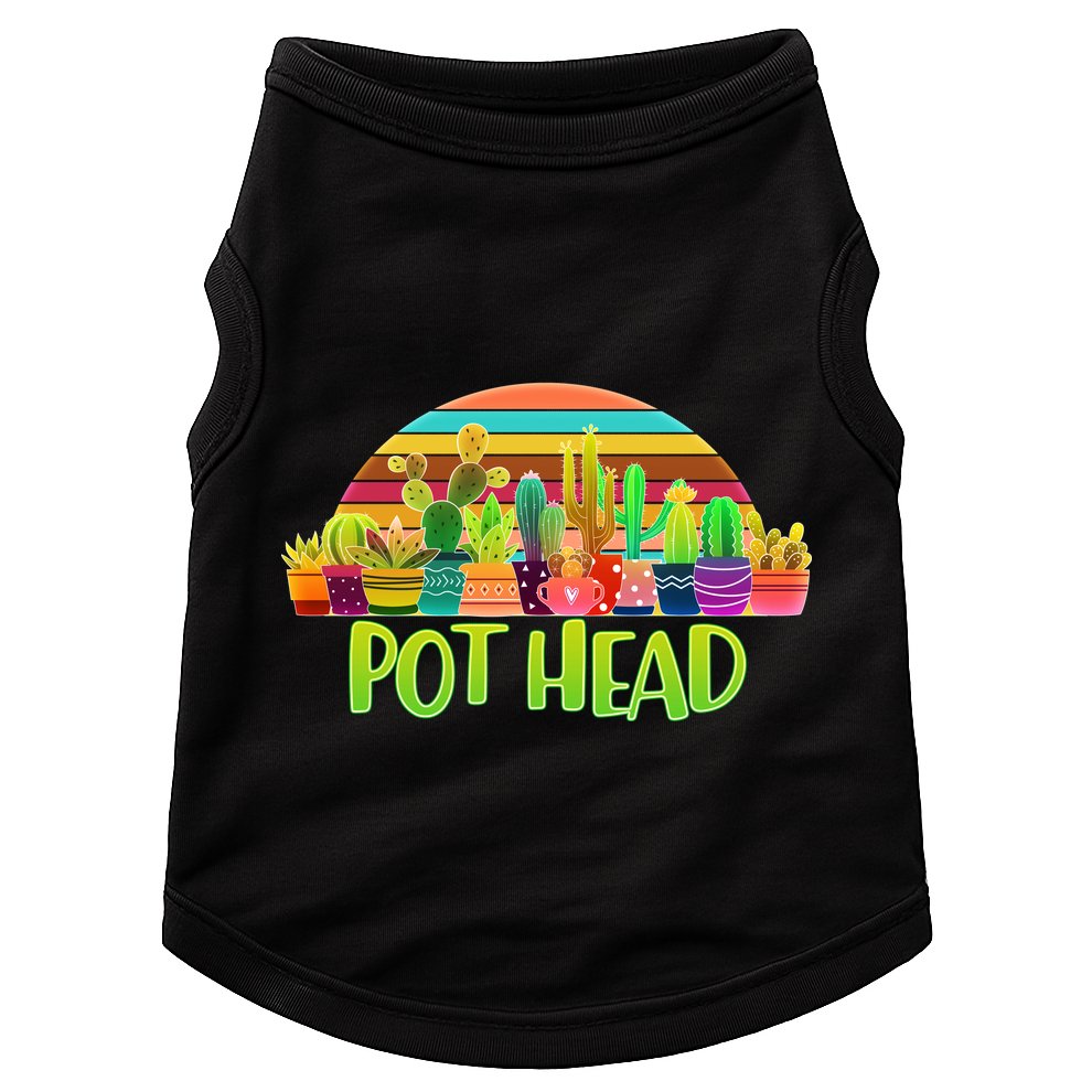 Retro Pot Head Plant Lover Doggie Tank