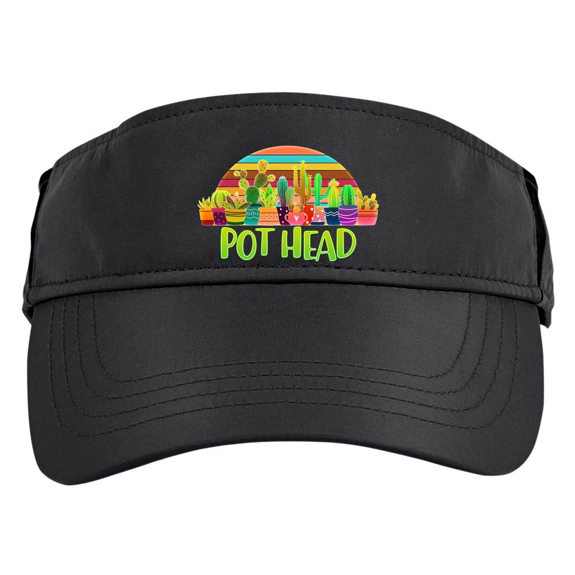 Retro Pot Head Plant Lover Adult Drive Performance Visor