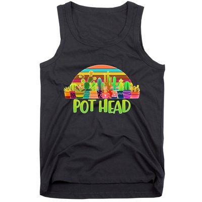 Retro Pot Head Plant Lover Tank Top