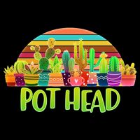Retro Pot Head Plant Lover Cropped Pullover Crew