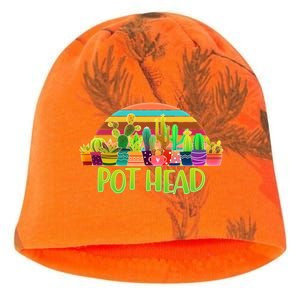 Retro Pot Head Plant Lover Kati - Camo Knit Beanie