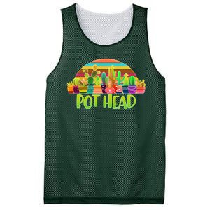 Retro Pot Head Plant Lover Mesh Reversible Basketball Jersey Tank