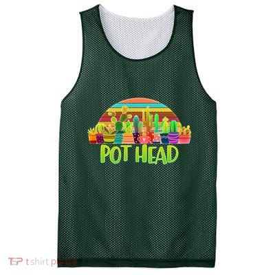 Retro Pot Head Plant Lover Mesh Reversible Basketball Jersey Tank