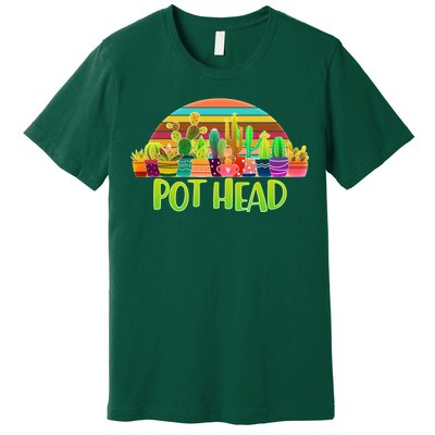 Retro Pot Head Plant Lover Premium T-Shirt