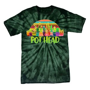 Retro Pot Head Plant Lover Tie-Dye T-Shirt