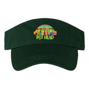 Retro Pot Head Plant Lover Valucap Bio-Washed Visor