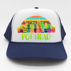 Retro Pot Head Plant Lover Trucker Hat