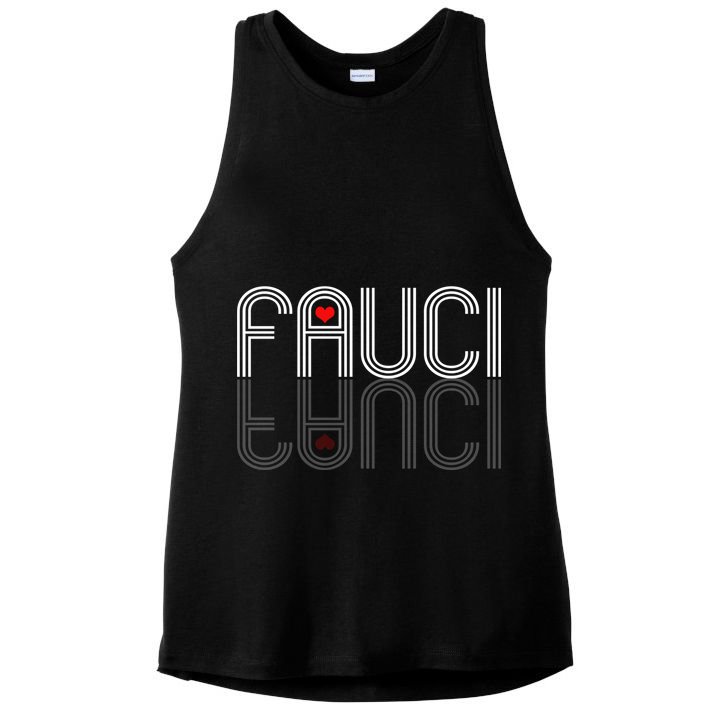 Retro Pro I Heart Dr Fauci Ladies PosiCharge Tri-Blend Wicking Tank