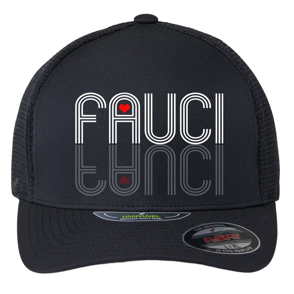 Retro Pro I Heart Dr Fauci Flexfit Unipanel Trucker Cap