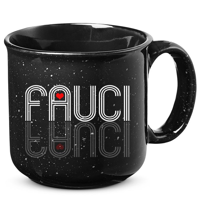 Retro Pro I Heart Dr Fauci 15oz Campfire Ceramic Mug