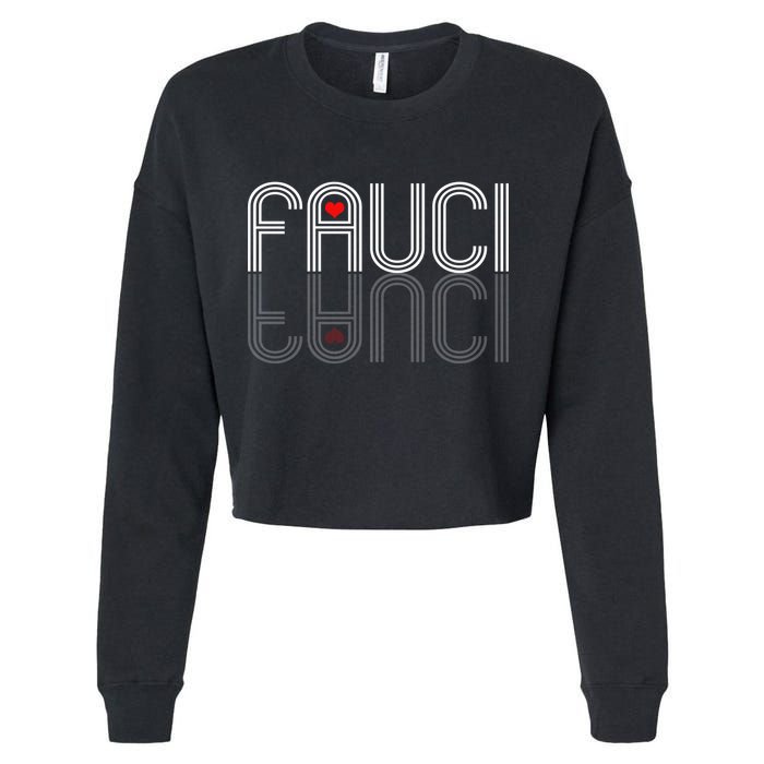 Retro Pro I Heart Dr Fauci Cropped Pullover Crew