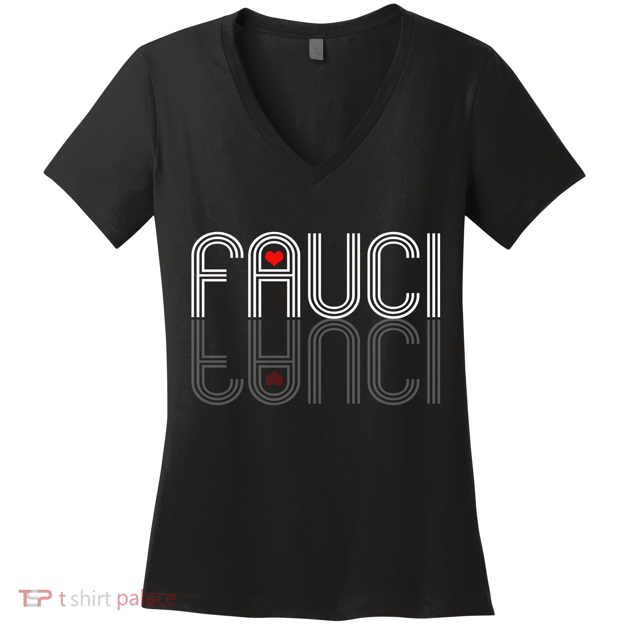 Retro Pro I Heart Dr Fauci Women's V-Neck T-Shirt