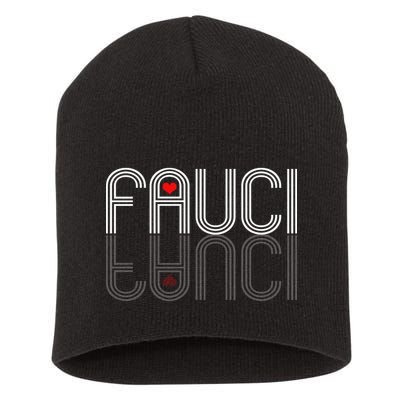 Retro Pro I Heart Dr Fauci Short Acrylic Beanie