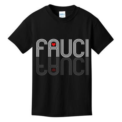 Retro Pro I Heart Dr Fauci Kids T-Shirt