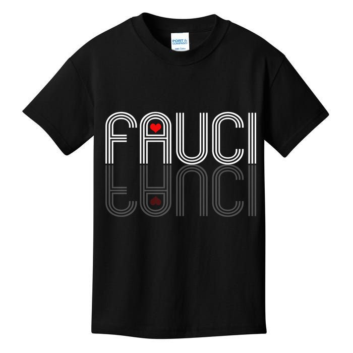Retro Pro I Heart Dr Fauci Kids T-Shirt