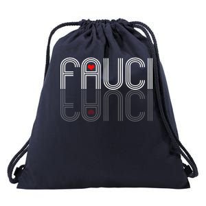 Retro Pro I Heart Dr Fauci Drawstring Bag