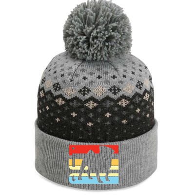 Retro Pug Logo The Baniff Cuffed Pom Beanie