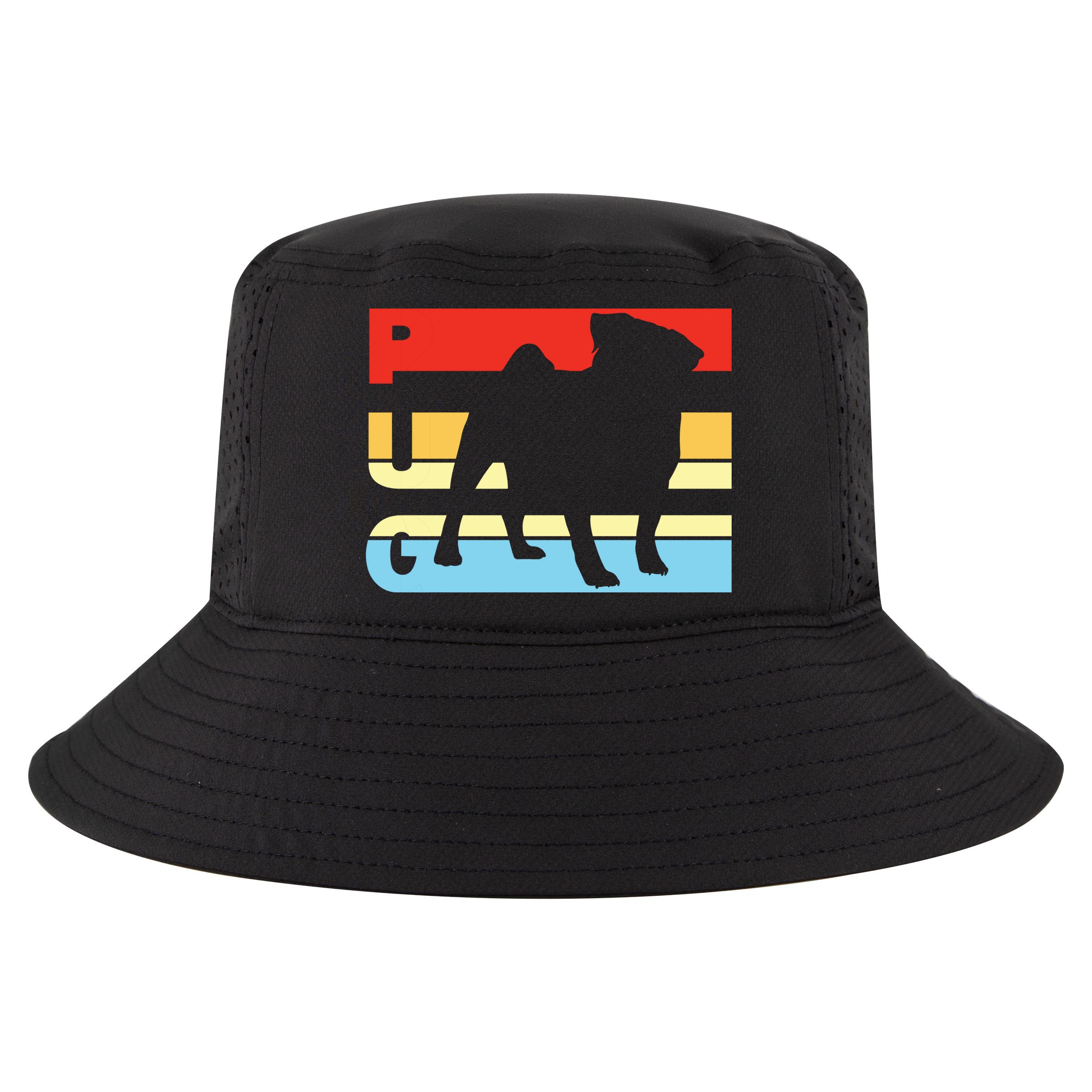 Retro Pug Logo Cool Comfort Performance Bucket Hat