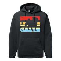 Retro Pug Logo Performance Fleece Hoodie