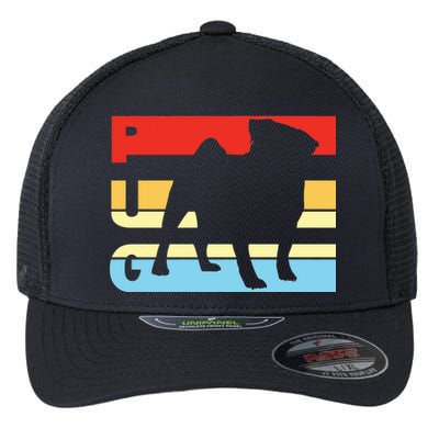 Retro Pug Logo Flexfit Unipanel Trucker Cap