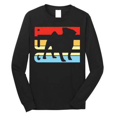 Retro Pug Logo Long Sleeve Shirt