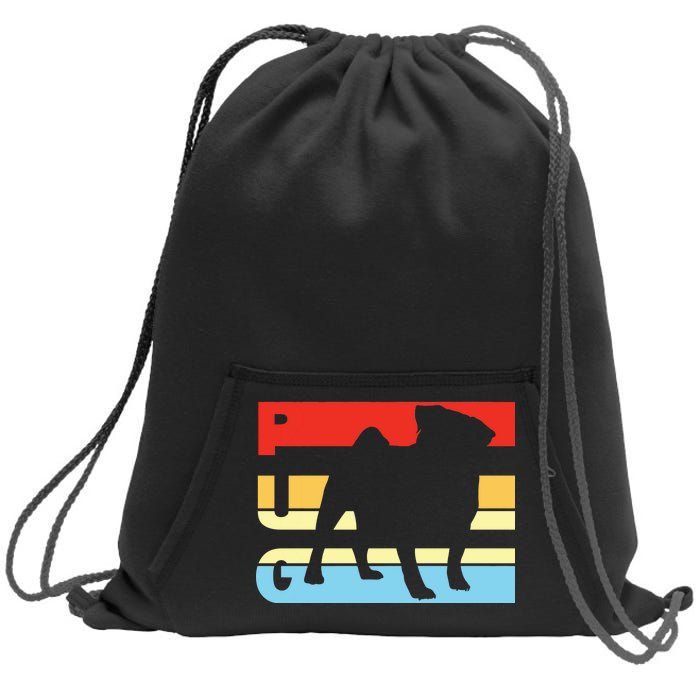 Retro Pug Logo Sweatshirt Cinch Pack Bag