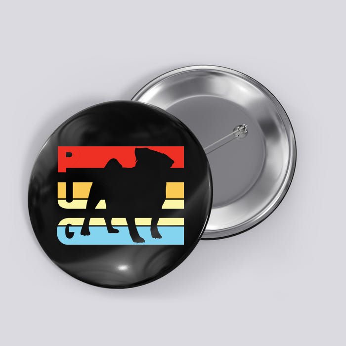Retro Pug Logo Button