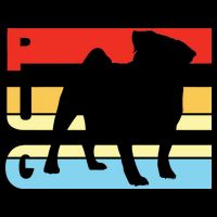 Retro Pug Logo Button