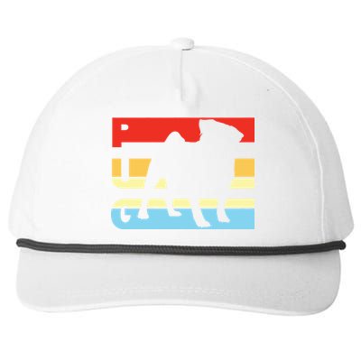 Retro Pug Logo Snapback Five-Panel Rope Hat