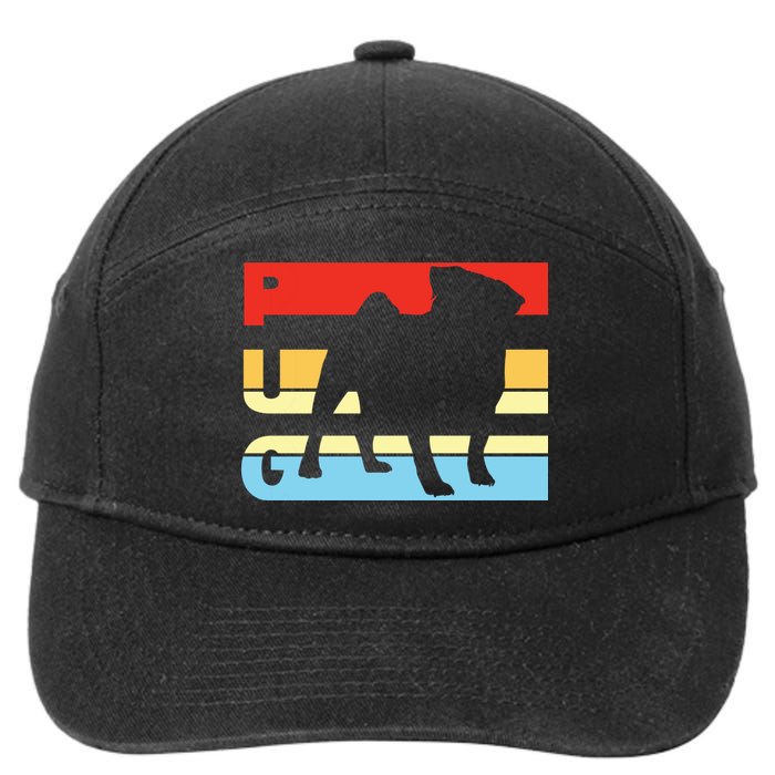 Retro Pug Logo 7-Panel Snapback Hat