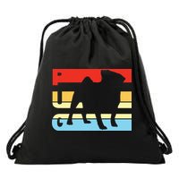 Retro Pug Logo Drawstring Bag