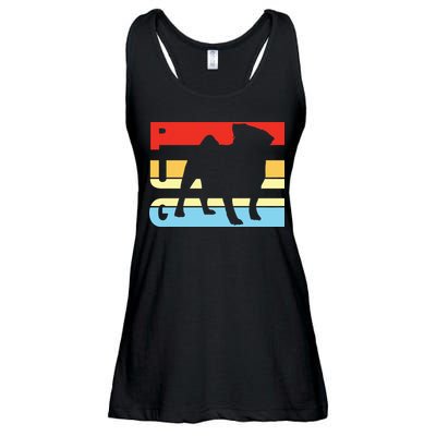 Retro Pug Logo Ladies Essential Flowy Tank
