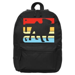 Retro Pug Logo 16 in Basic Backpack