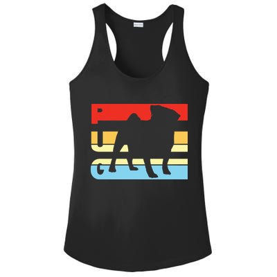 Retro Pug Logo Ladies PosiCharge Competitor Racerback Tank