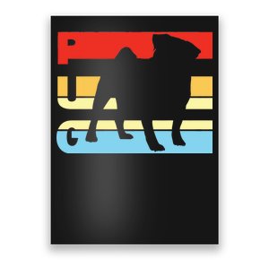 Retro Pug Logo Poster