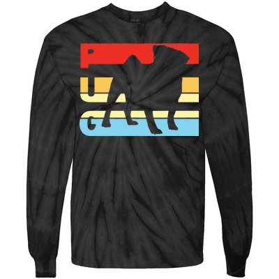 Retro Pug Logo Tie-Dye Long Sleeve Shirt