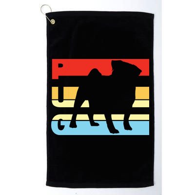 Retro Pug Logo Golf Towel
