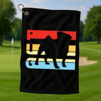 Retro Pug Logo Golf Towel