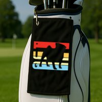 Retro Pug Logo Golf Towel