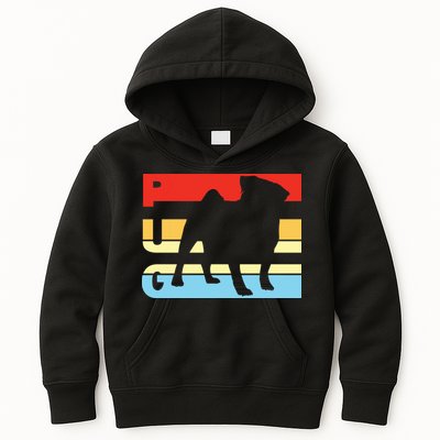 Retro Pug Logo Kids Hoodie