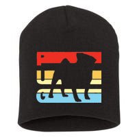 Retro Pug Logo Short Acrylic Beanie