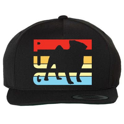 Retro Pug Logo Wool Snapback Cap