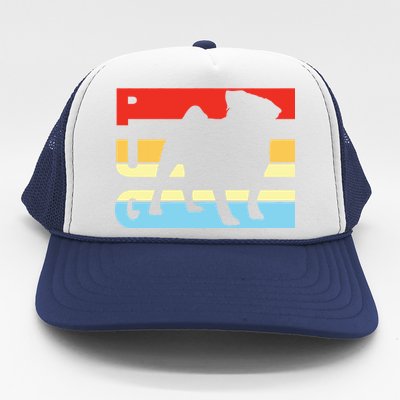 Retro Pug Logo Trucker Hat